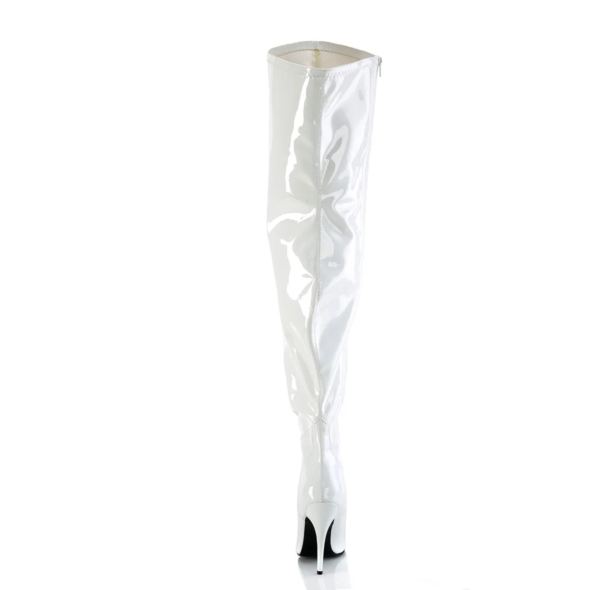 5 Inch Heel SEDUCE-3000WC White Stretch Patent