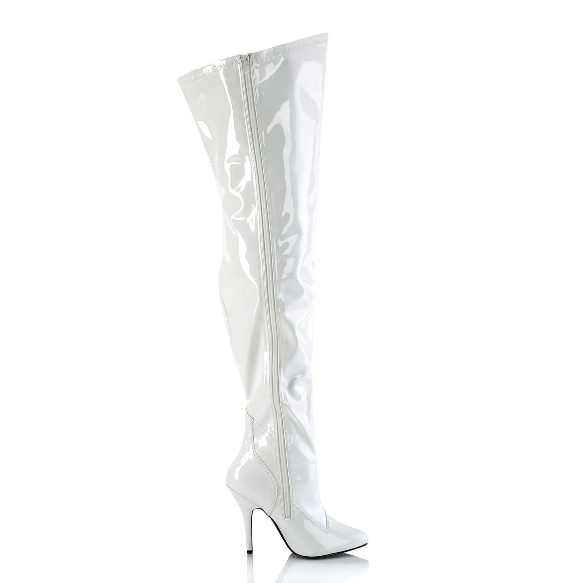 5 Inch Heel SEDUCE-3000WC White Stretch Patent