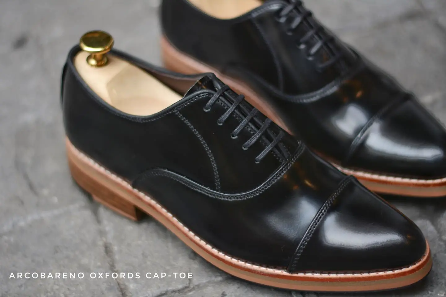 502-1 Oxford PianoBlack x Wooden Soles