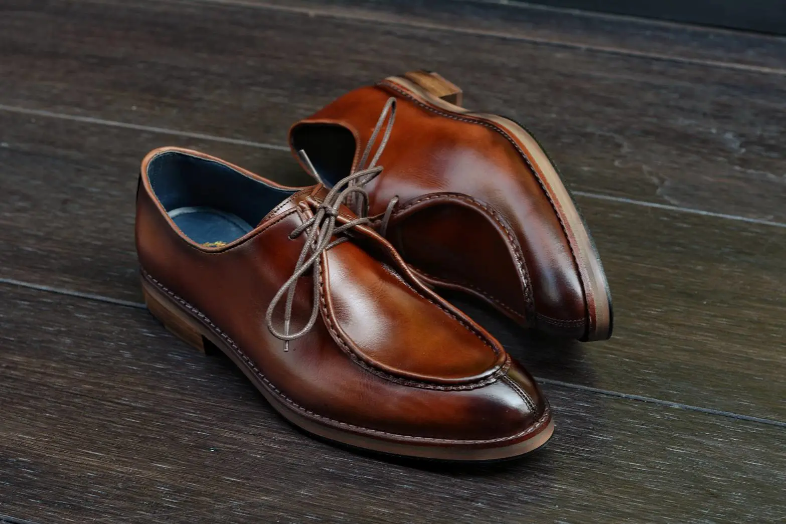 502-4 Oxford Moc-Toe Tanned Painted