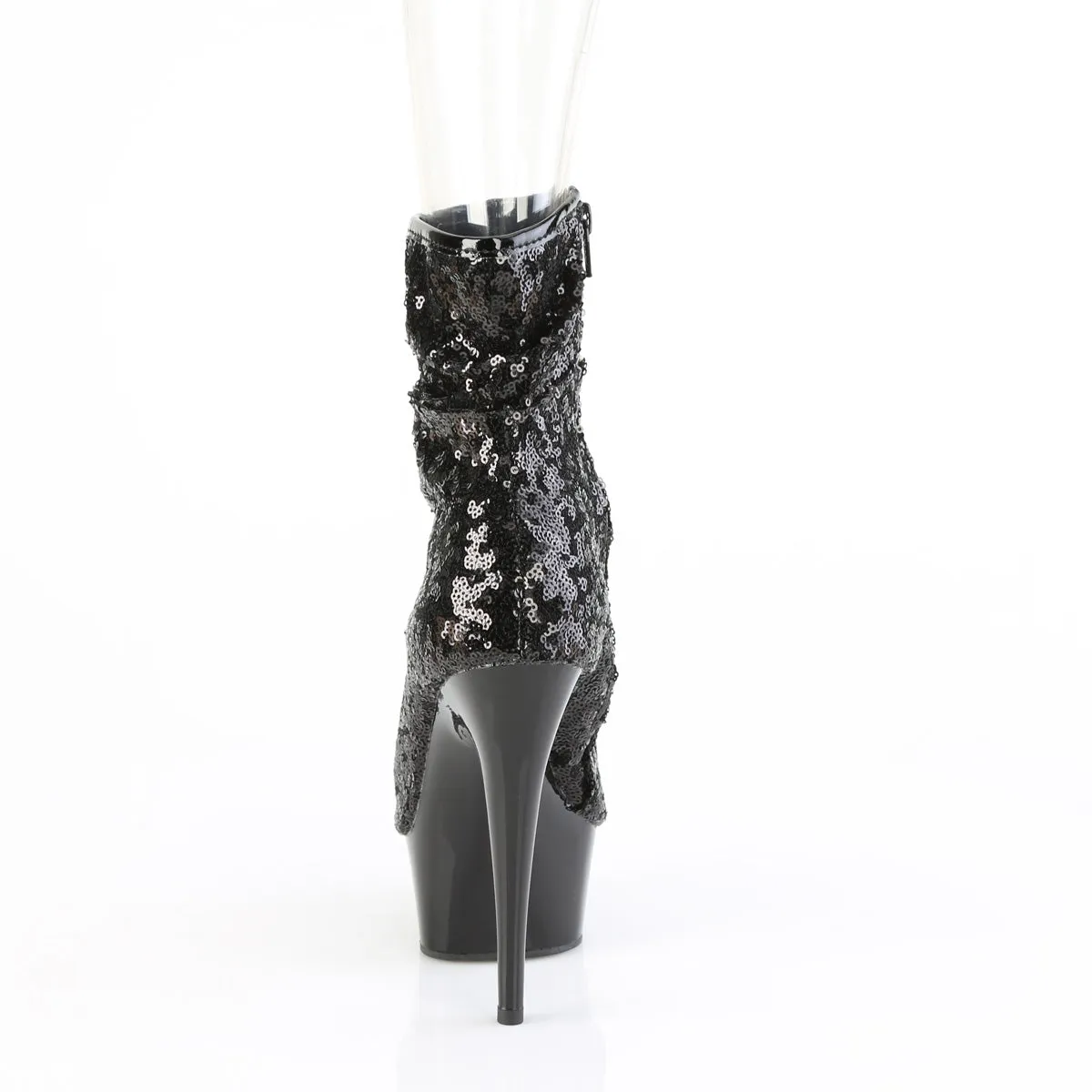 6 Inch Heel DELIGHT-1008SQ Black Sequins