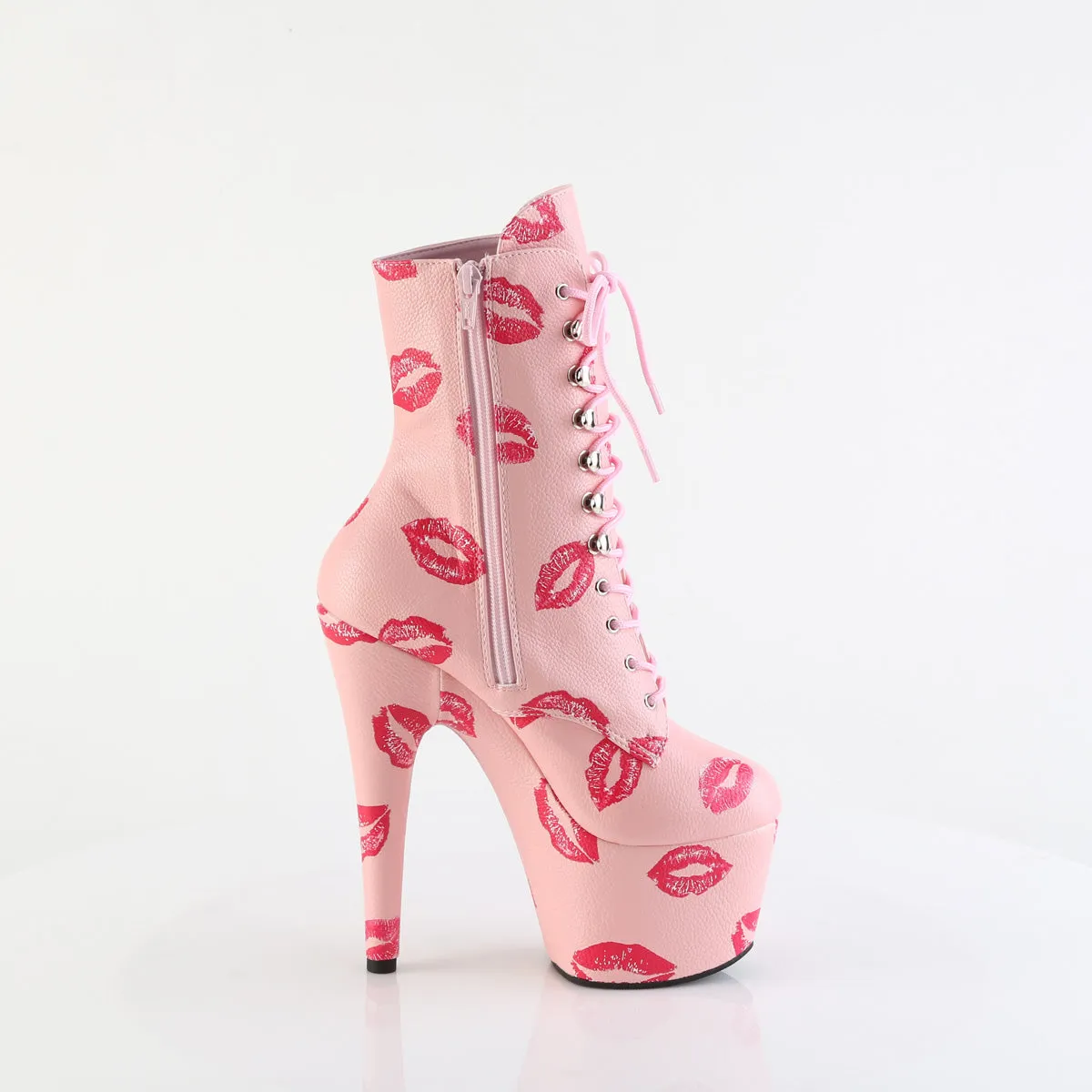 7 Inch Heel ADORE-1020KISSES Baby Pink Pu