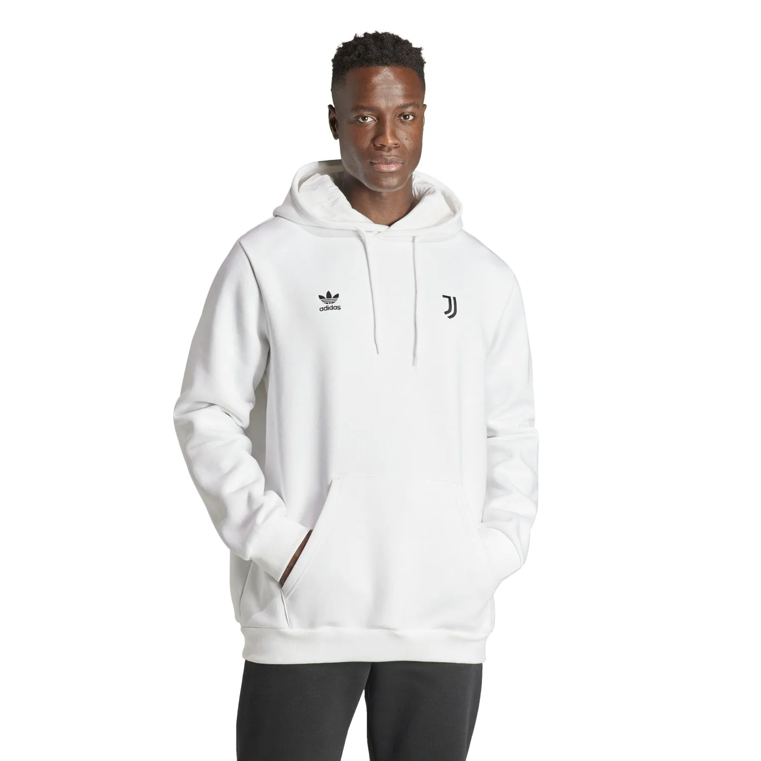 Adidas Men Juventus Essentials Trefoil Hoodie White IL1041