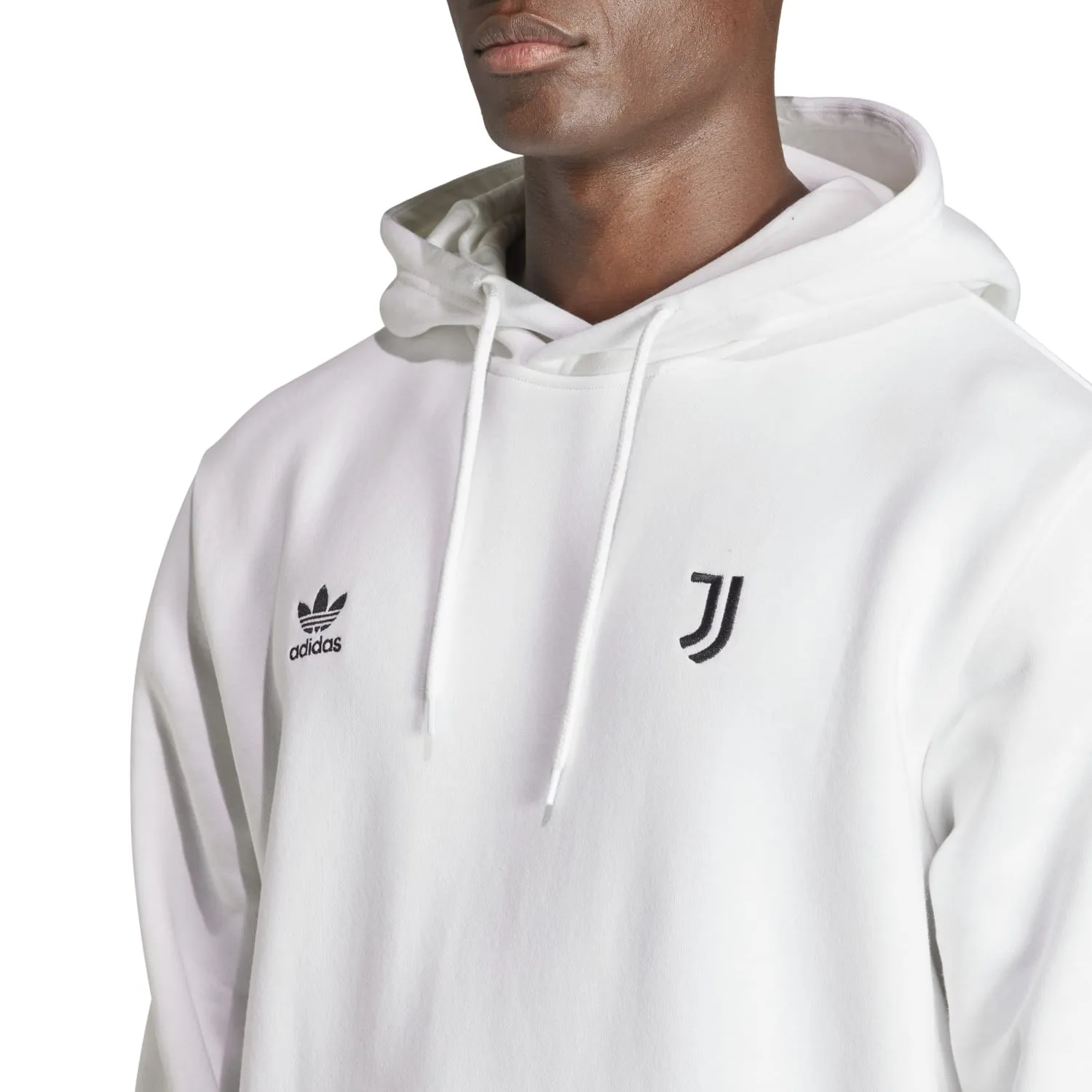 Adidas Men Juventus Essentials Trefoil Hoodie White IL1041