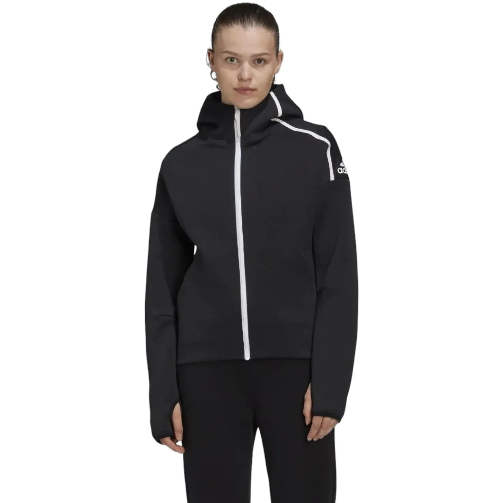 adidas Women's Z.N.E. Hoodie Fast Release Zipper - Black