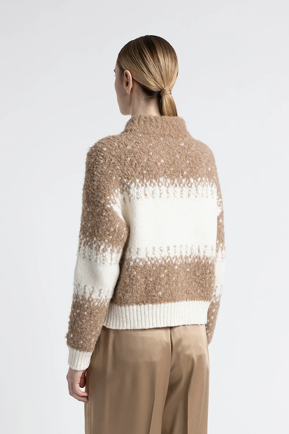 Alpaca, wool and sequin sweater