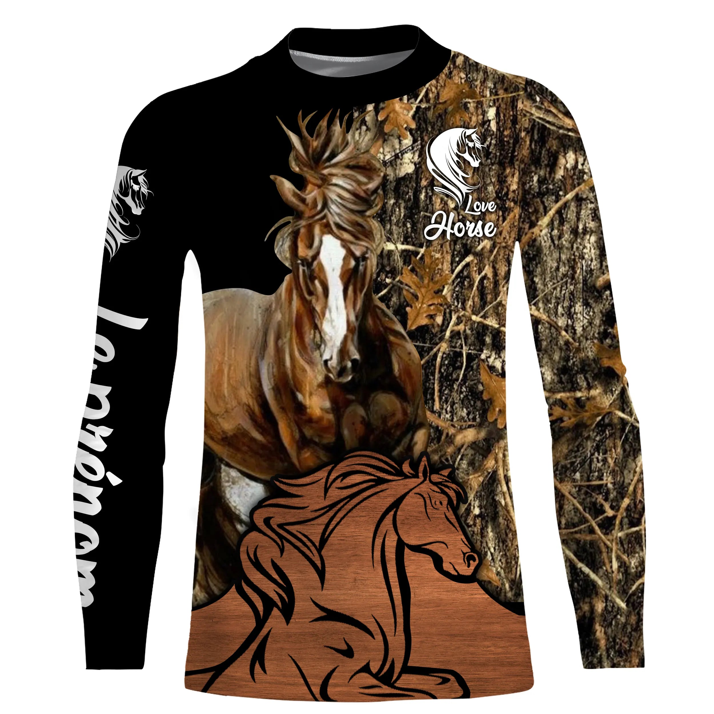 Amoureux des Chevaux, Chevaux Passion, 3D All-Over Tee Shirt Personnalisé, Cadeau pour Homme Femme, Enfant qui Aime Les Chevaux-