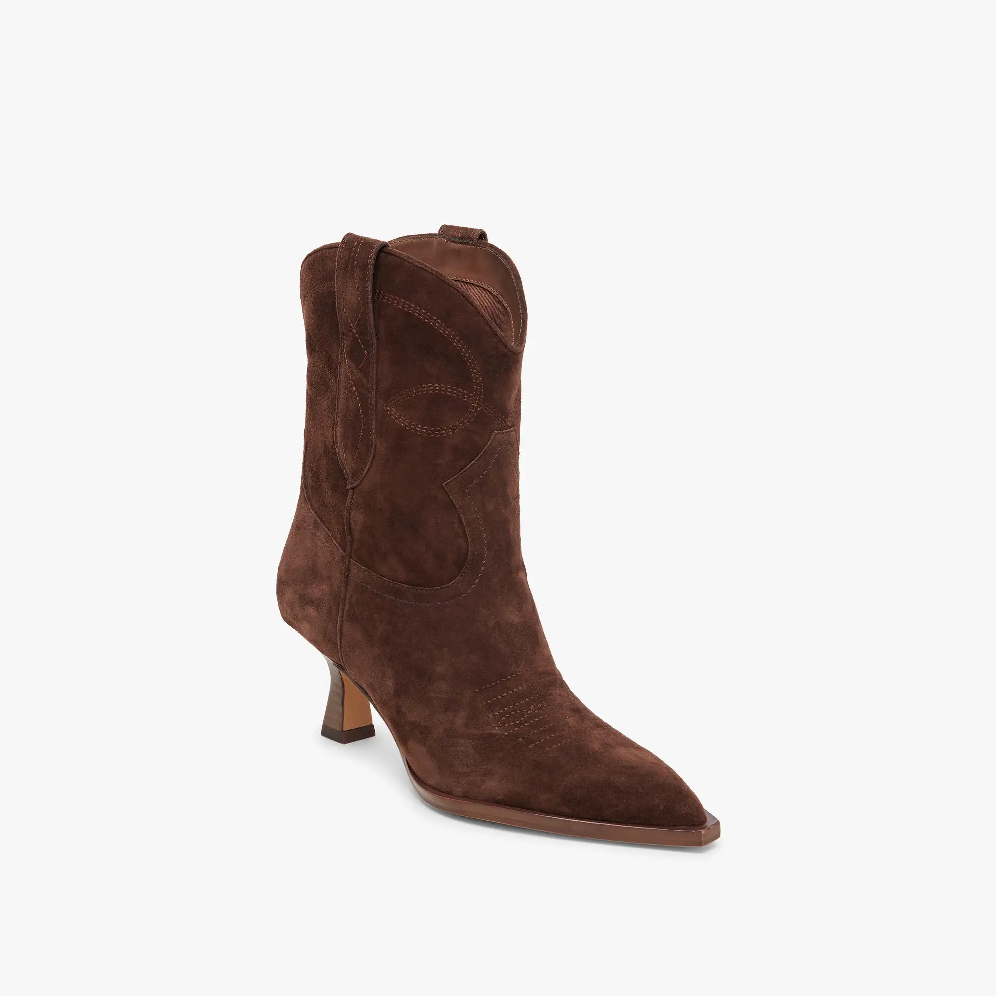 ANGEL BOOTIES DK BROWN SUEDE