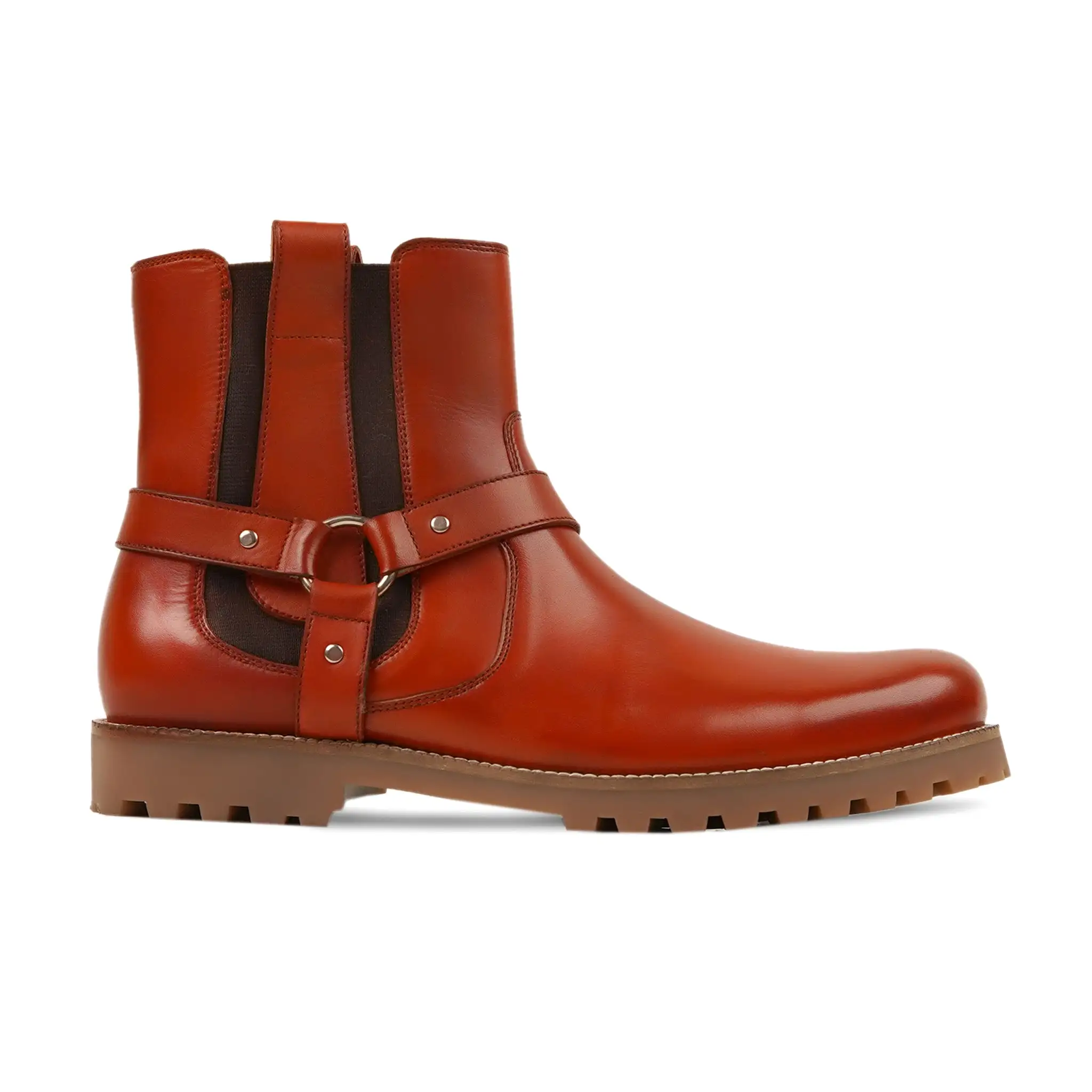 Anka - Men's Orange Tan Calf Leather Jodhpur Boot