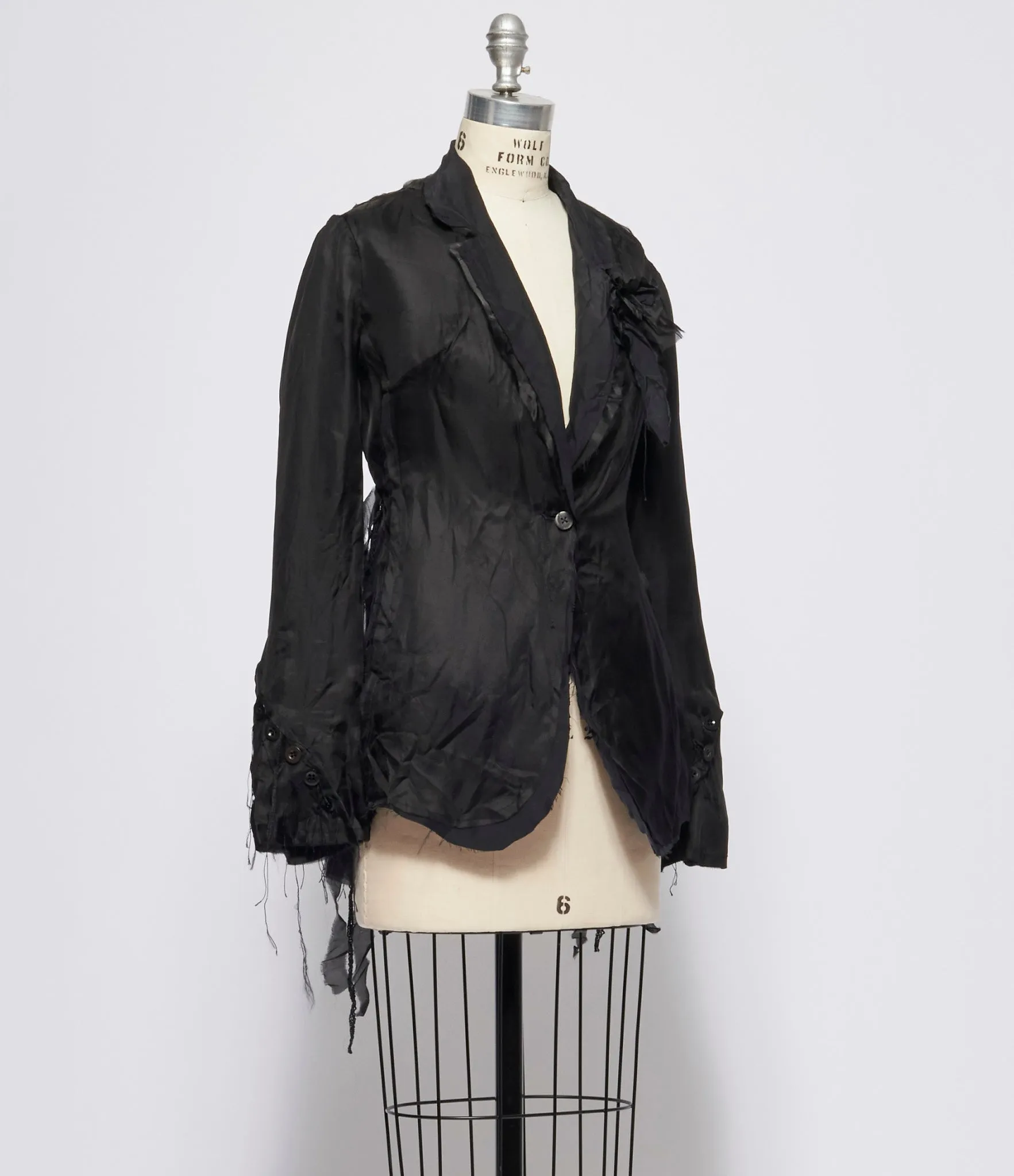 Archivio J.M. Ribot Black Silk Jacket