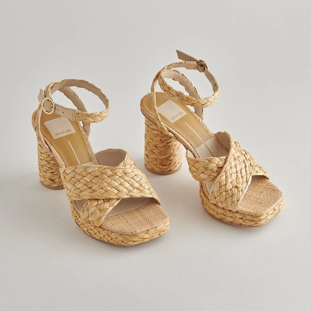 ASALA HEELS LT NATURAL RAFFIA– Dolce Vita 6895820996674