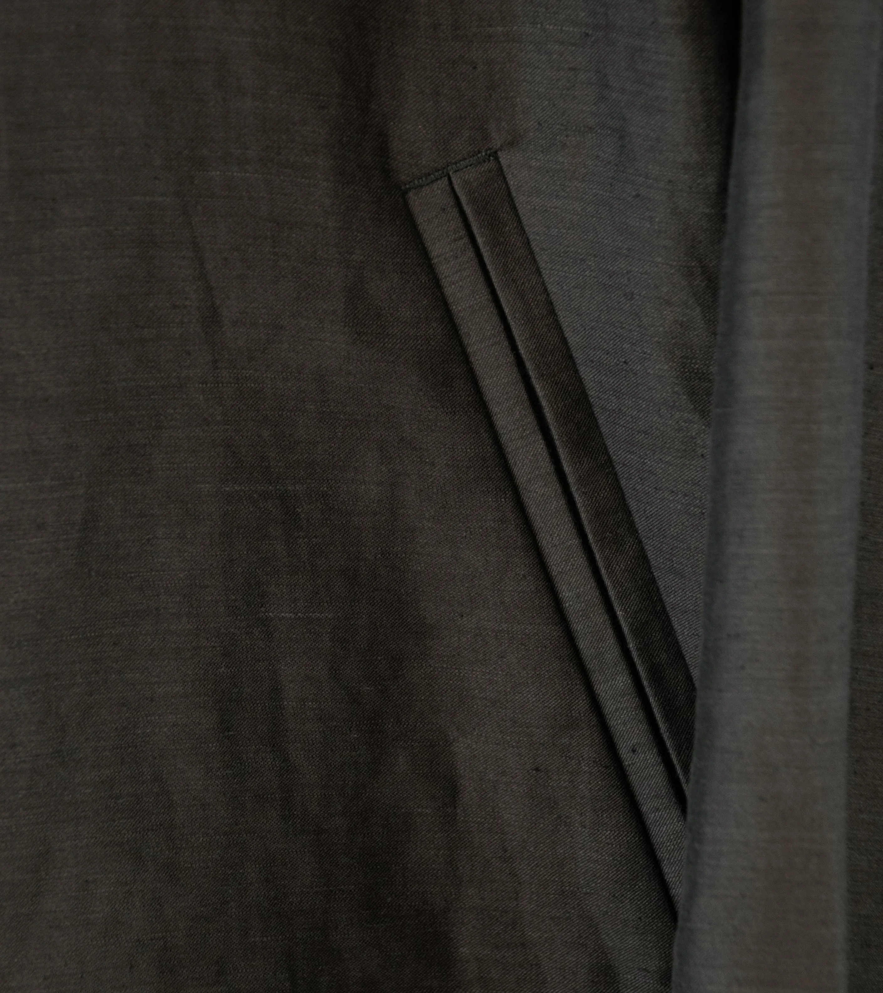 Aton 'Harrington Jacket' (Charcoal Gray Cotton Hemp Satin)