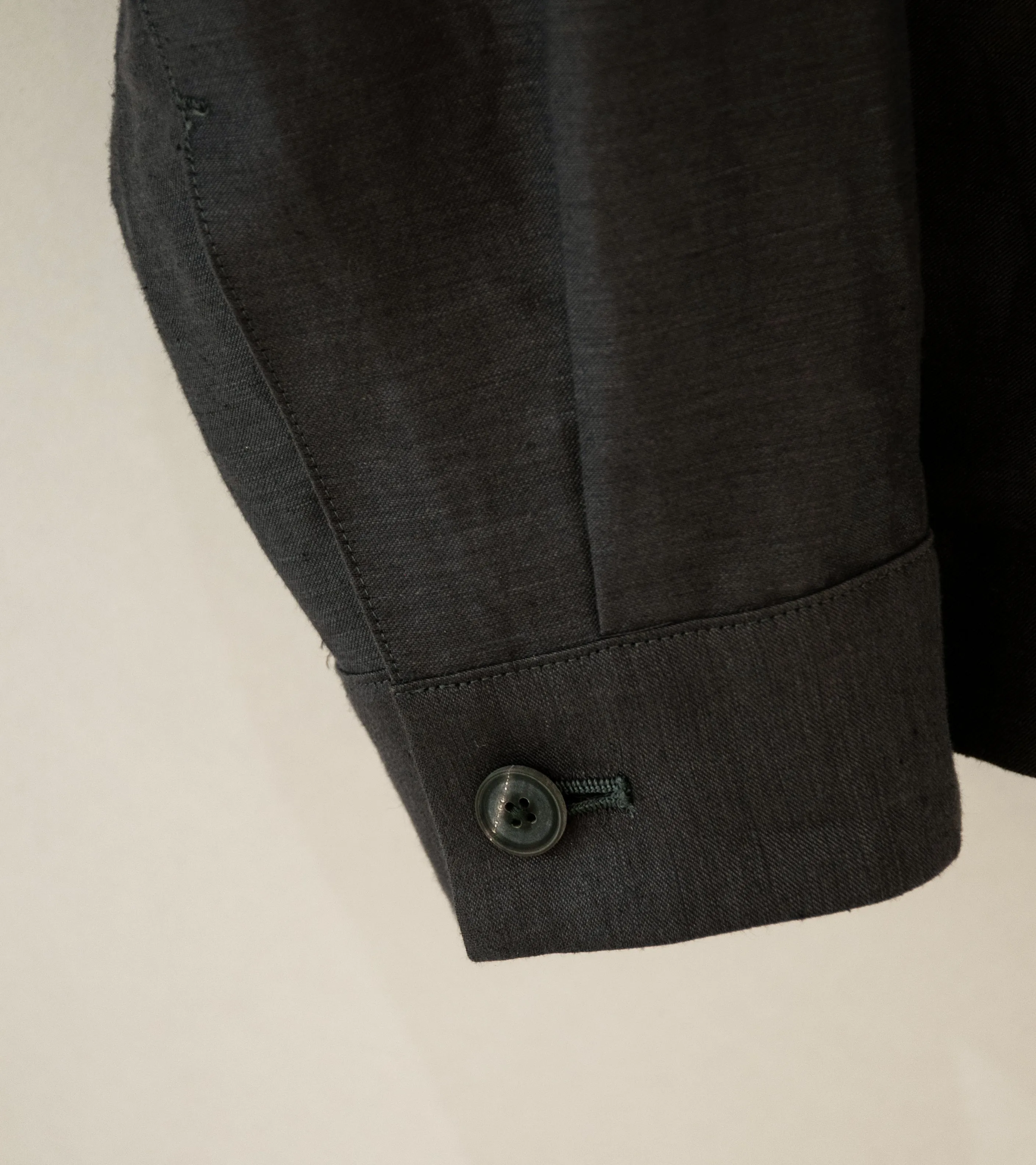 Aton 'Harrington Jacket' (Charcoal Gray Cotton Hemp Satin)