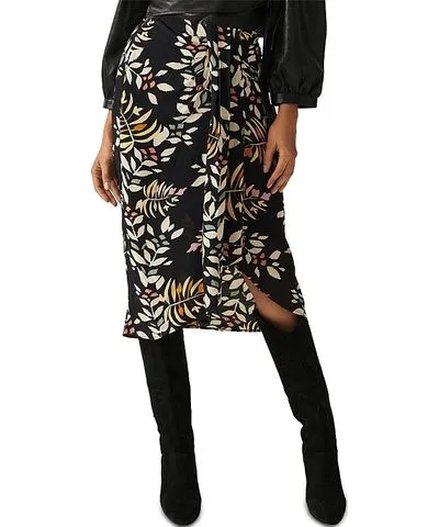 Ba & sh Christo Printed Midi Skirt