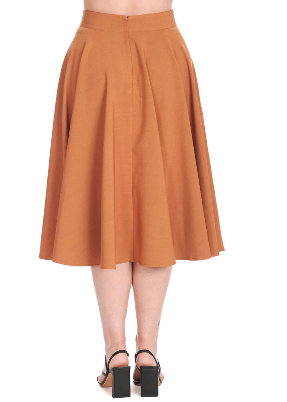 Banned Dance & Sway 50's Swing Skirt Brown