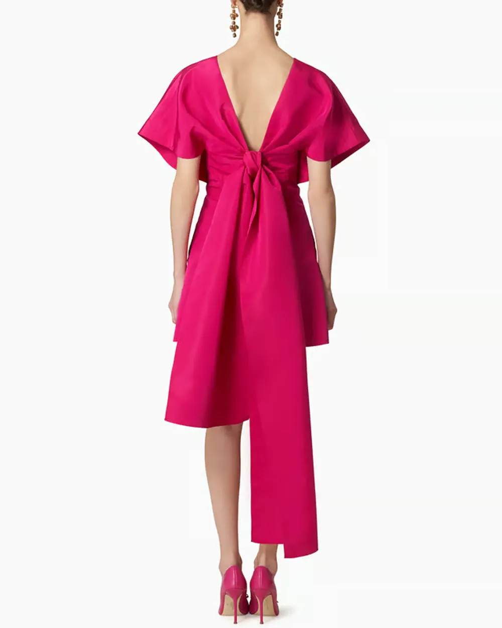 Berry Tie Sash Mini Cocktail Dress