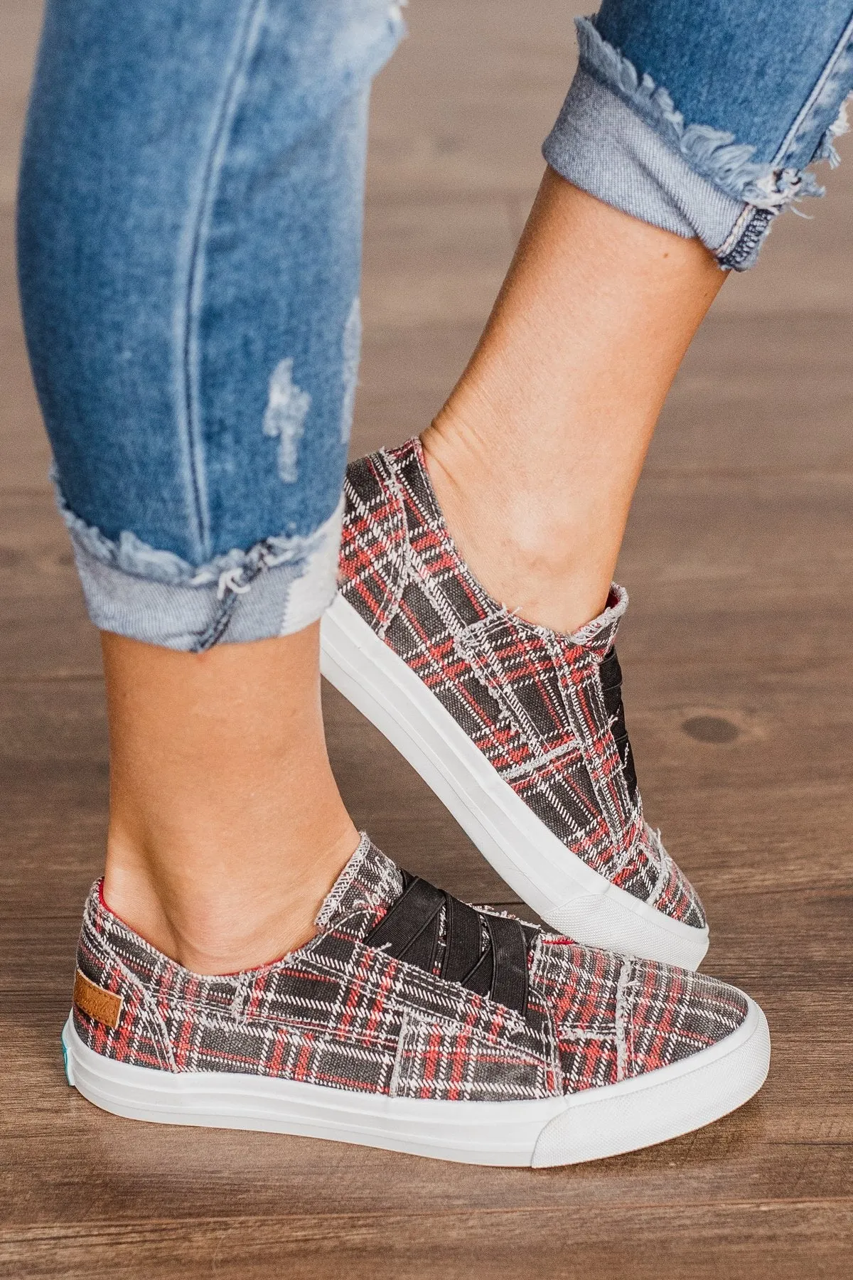 Blowfish Marley Sneakers- Red Take Back Plaid