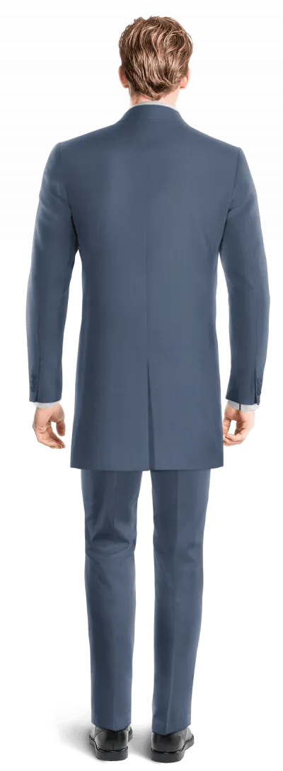 Blue frock coat with blue waistcoat