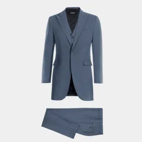 Blue frock coat with blue waistcoat