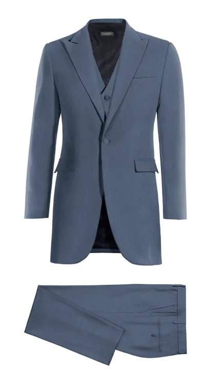 Blue frock coat with blue waistcoat