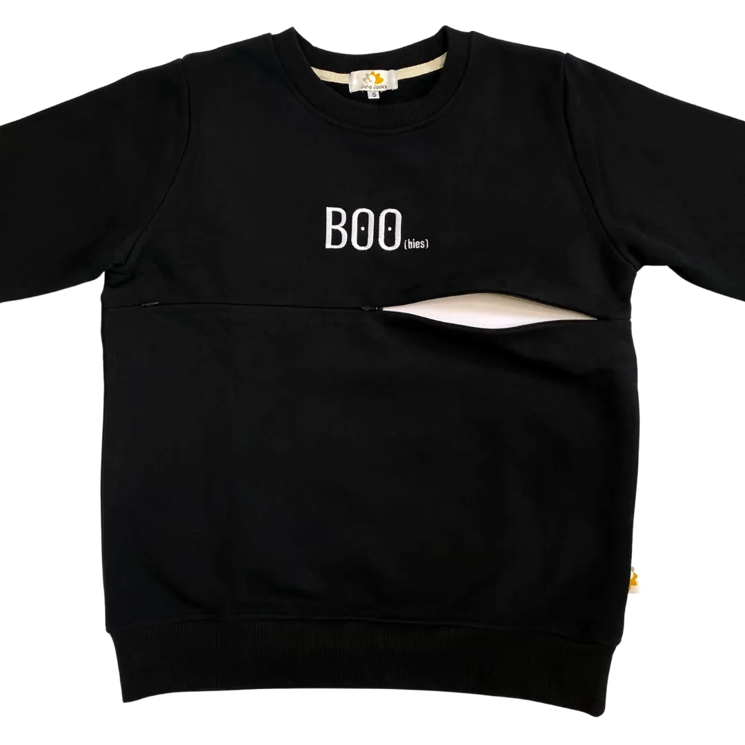 BOO(bies) Nursing Sweatshirt With TwinZip – Central Embroidery