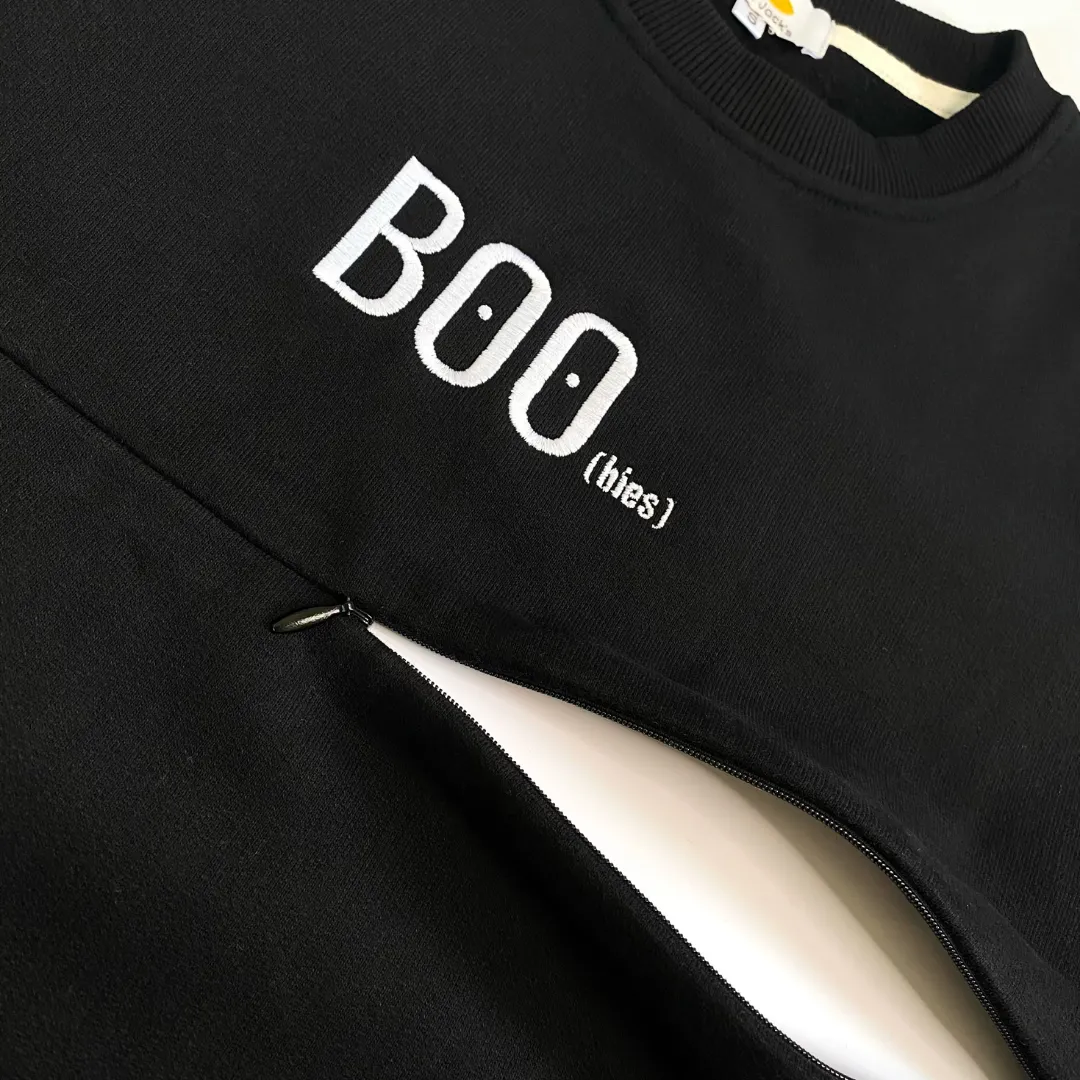 BOO(bies) Nursing Sweatshirt With TwinZip – Central Embroidery