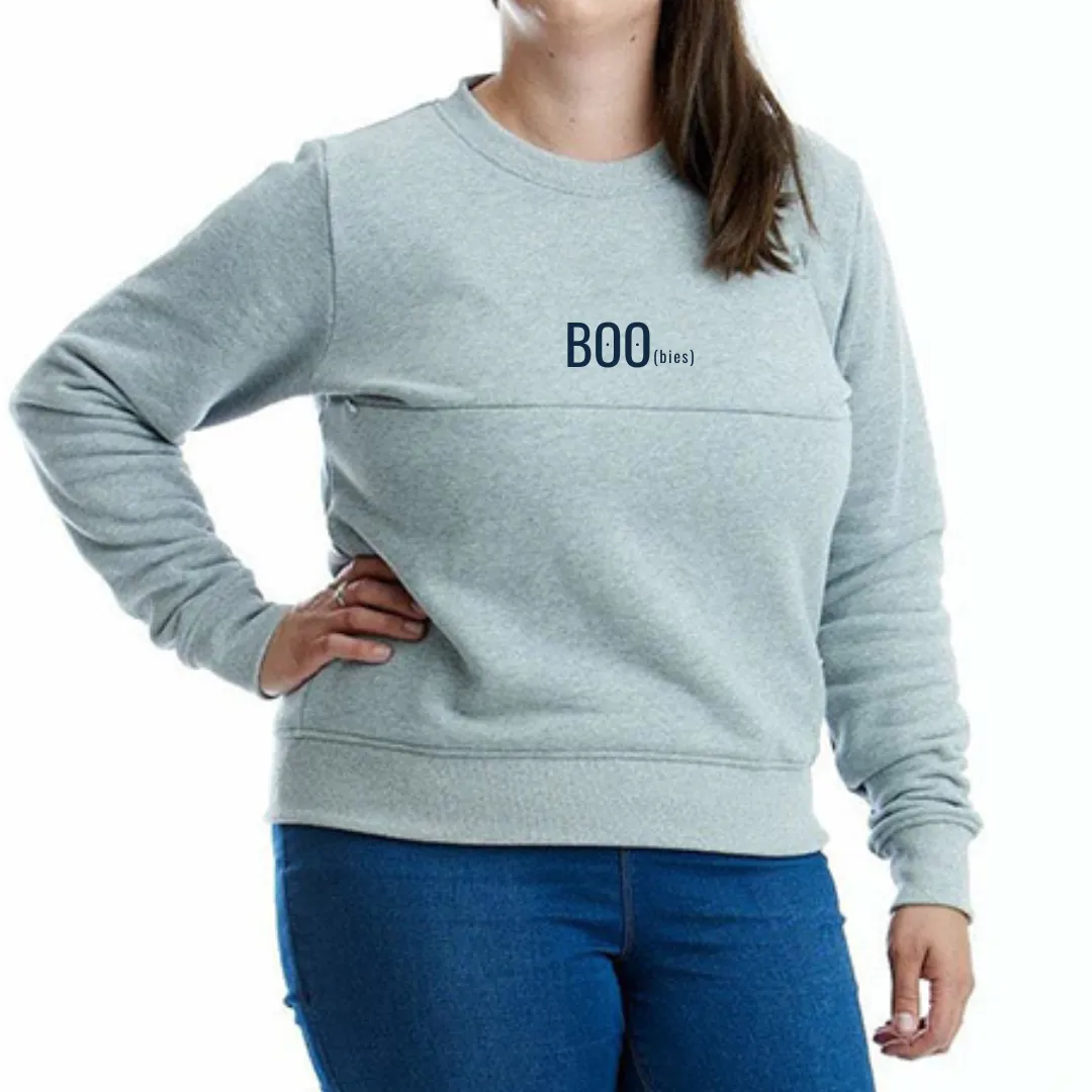 BOO(bies) Nursing Sweatshirt With TwinZip – Central Embroidery