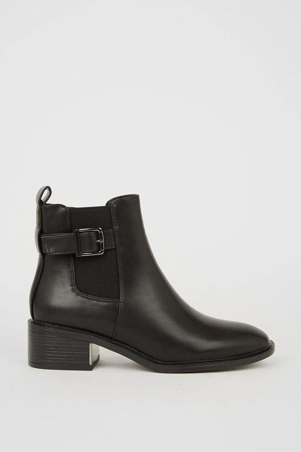 Boots | Faith: Andrea Buckle Trim Ankle Boots | Faith