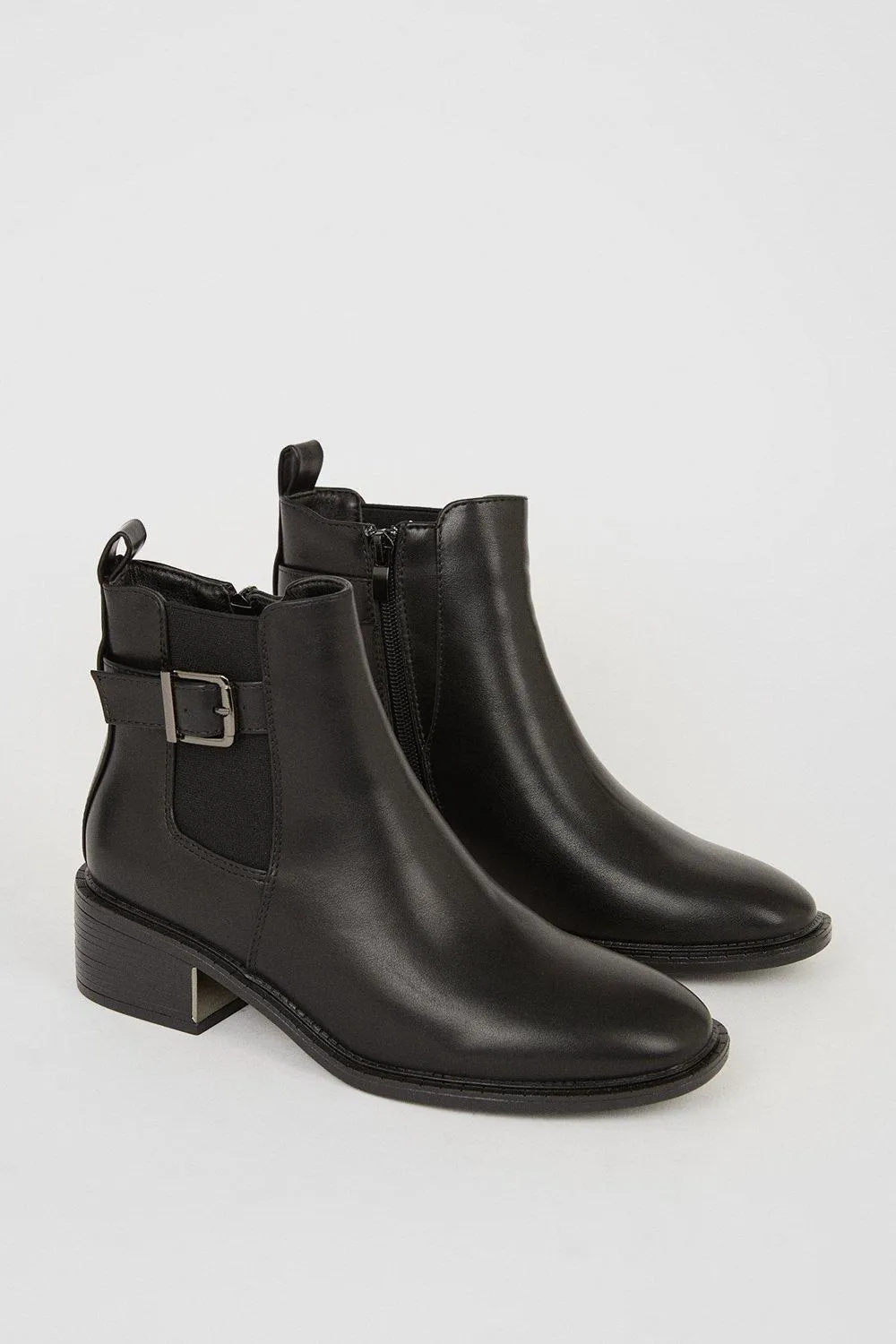 Boots | Faith: Andrea Buckle Trim Ankle Boots | Faith