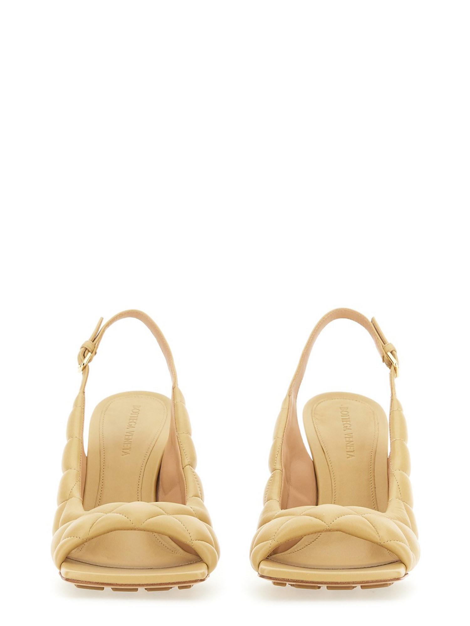 BOTTEGA VENETA    QUILTED LEATHER SLINGBACK PADDED SANDAL