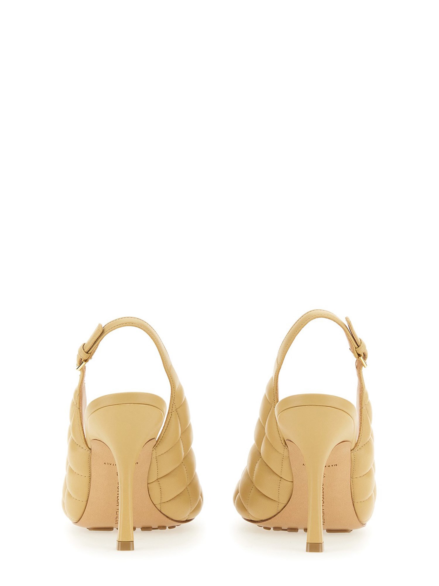 BOTTEGA VENETA    QUILTED LEATHER SLINGBACK PADDED SANDAL