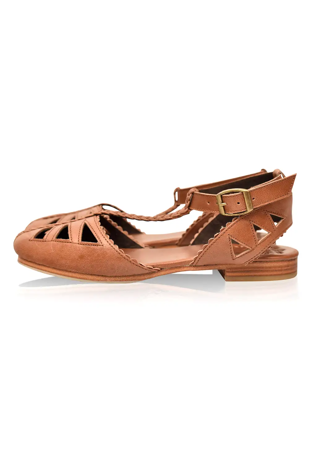 Bounty T-strap Leather Sandals