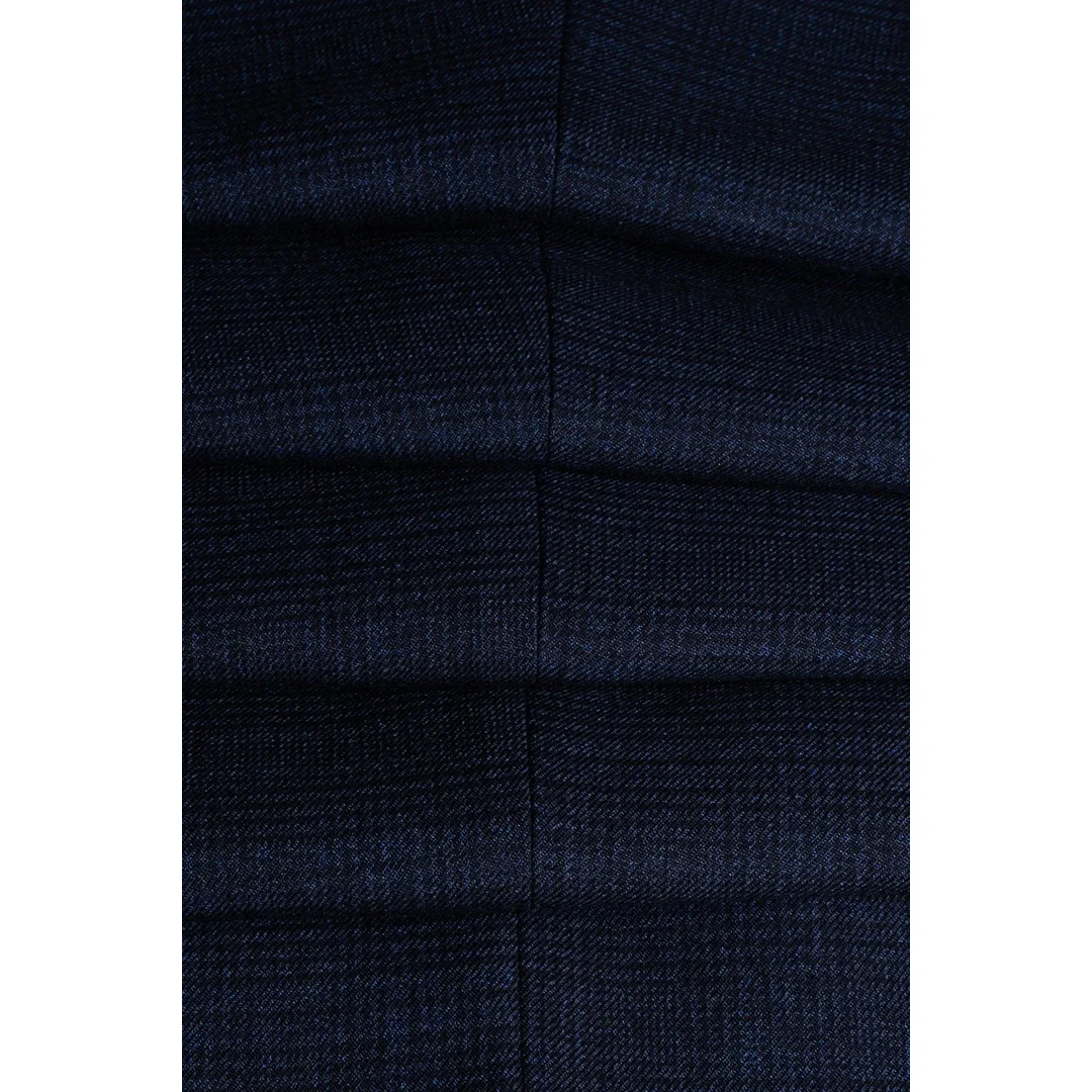 Caridi - Men's Tweed Navy Blue Blazer