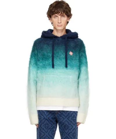 Casablanca Blue Gradient Mohair Hoodie