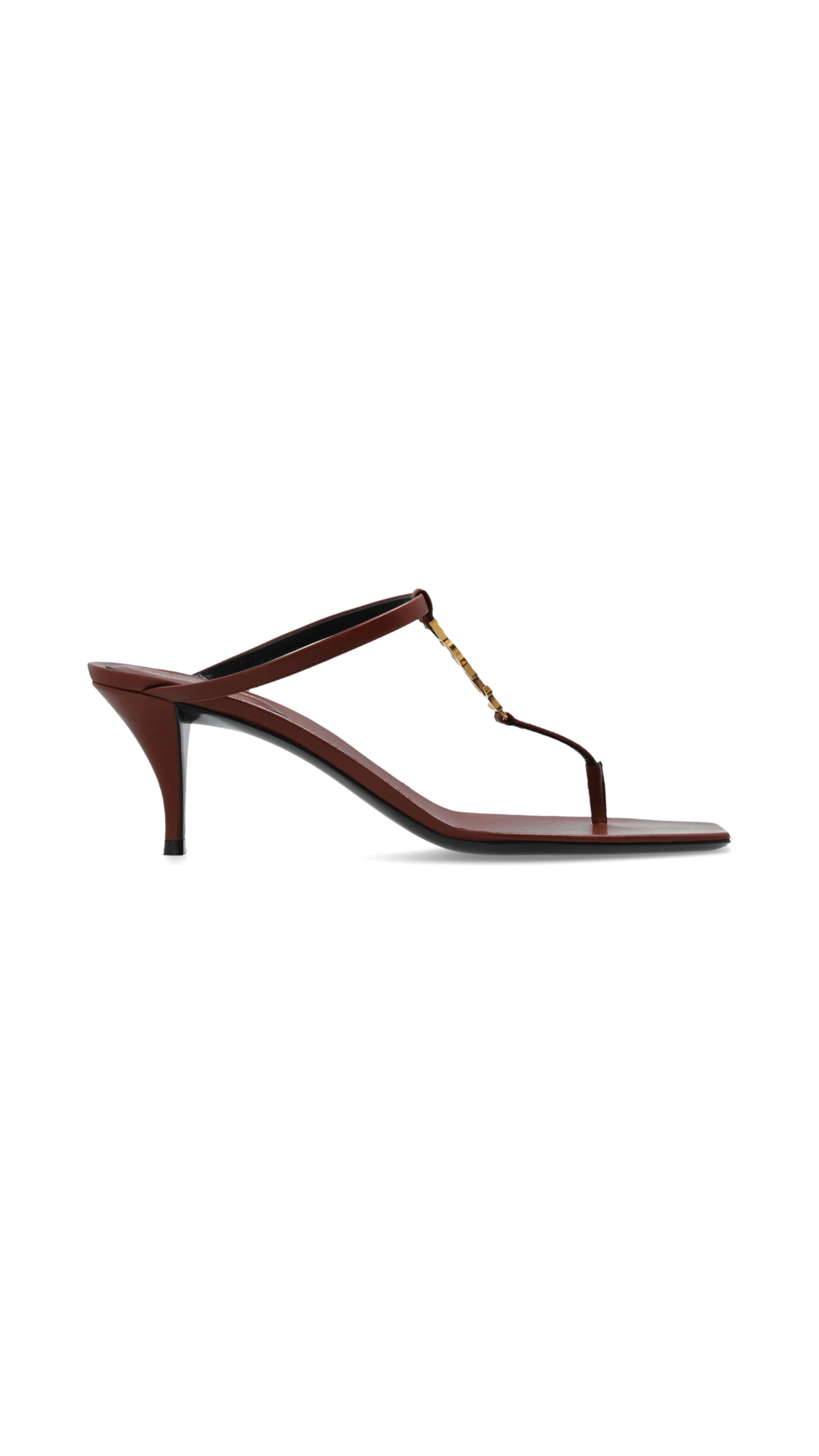 Cassandre Sandals in Smooth Leather - Cigare