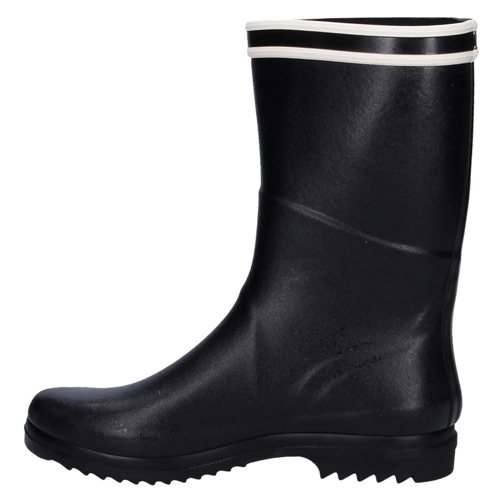 Chanteboot Stripes Rubber Women's Mid-High Wellington Boots