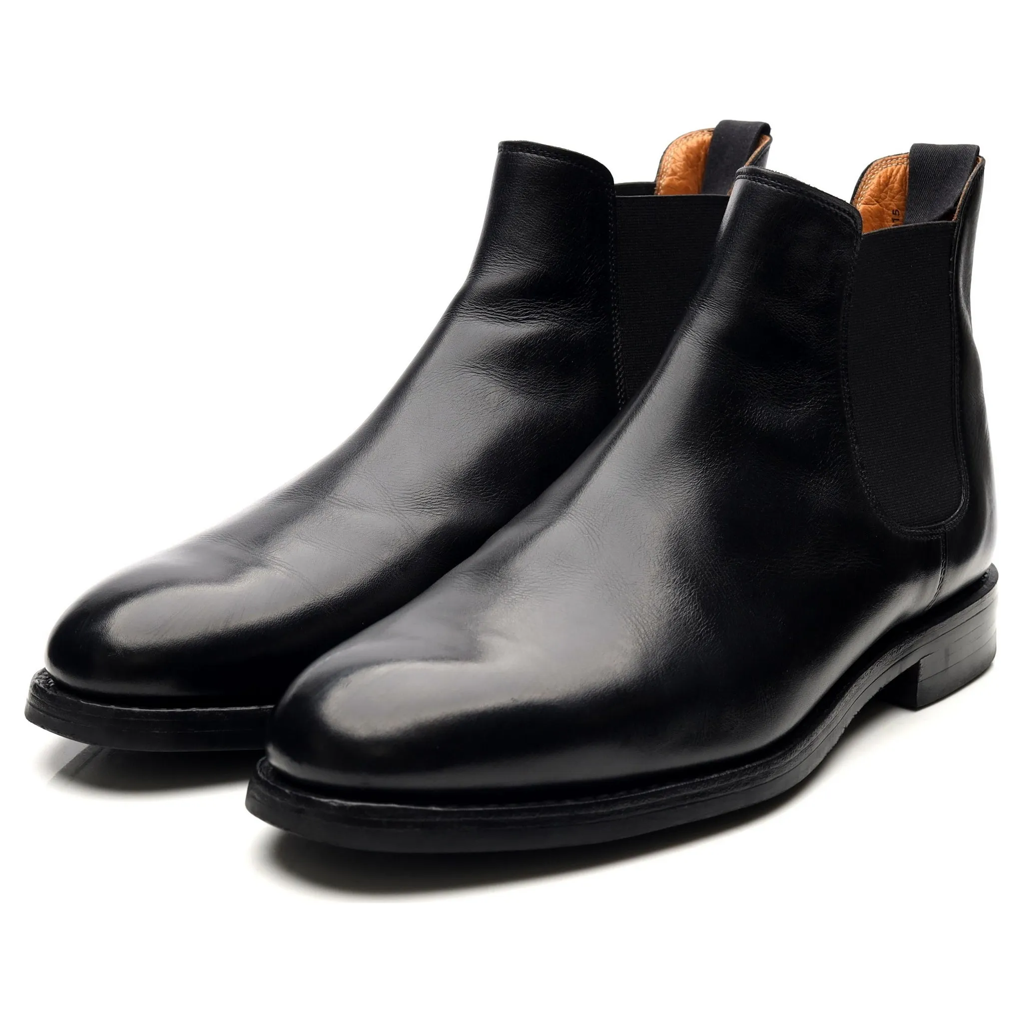 'Chelsea 5' Black Leather Chelsea Boots UK 10 E