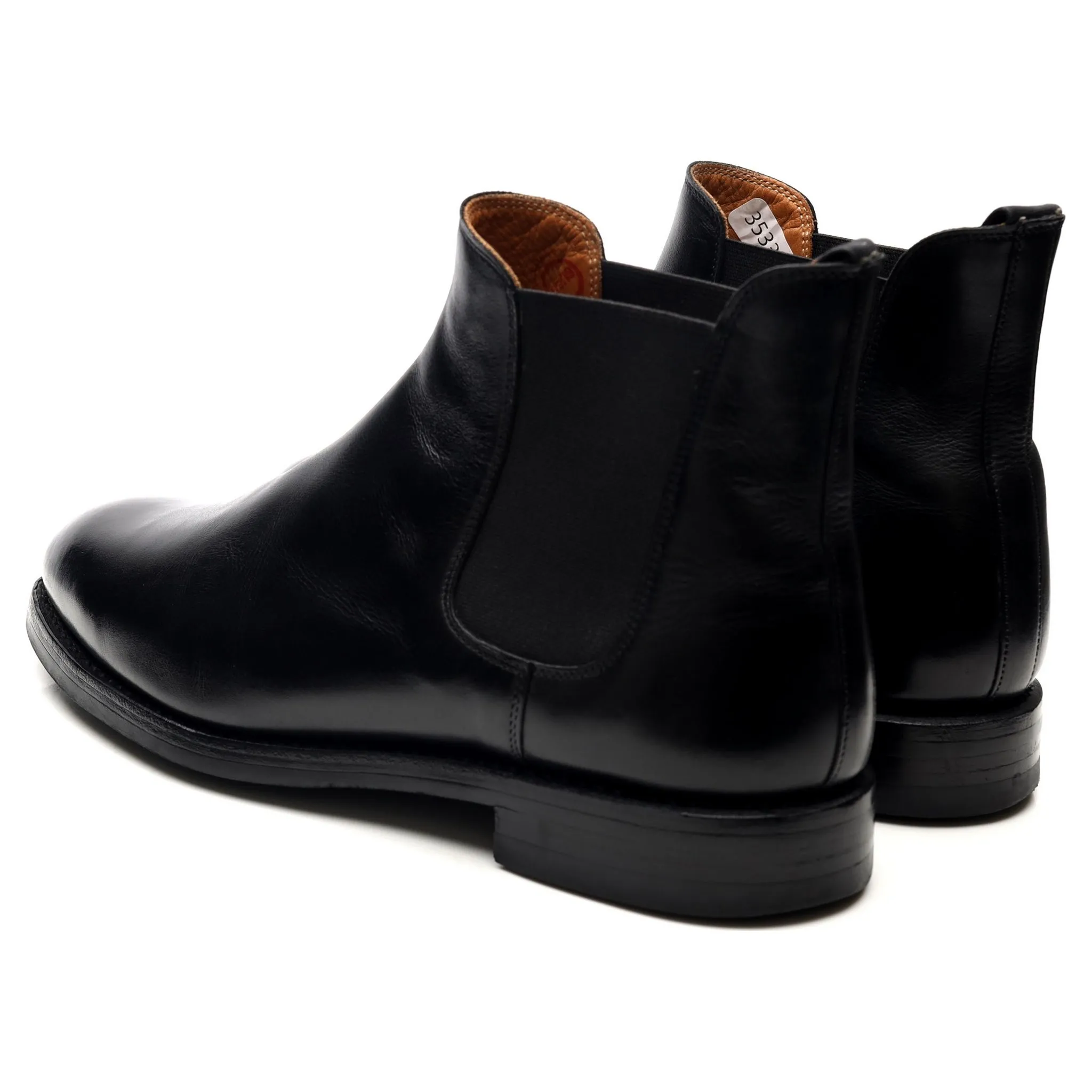 'Chelsea 5' Black Leather Chelsea Boots UK 10 E