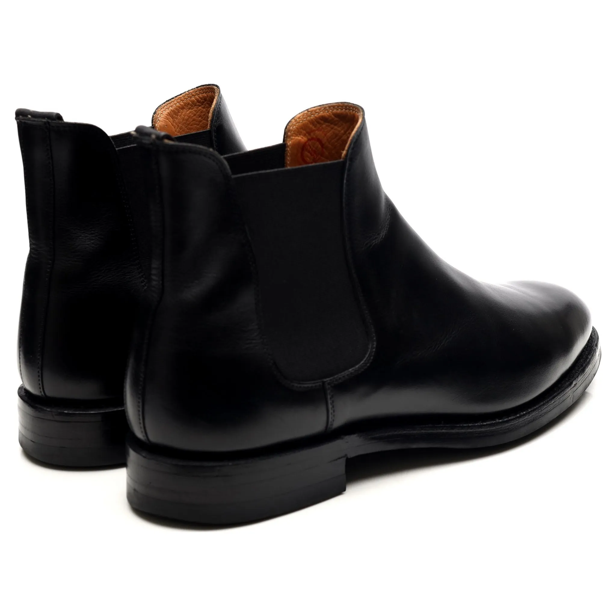 'Chelsea 5' Black Leather Chelsea Boots UK 10 E