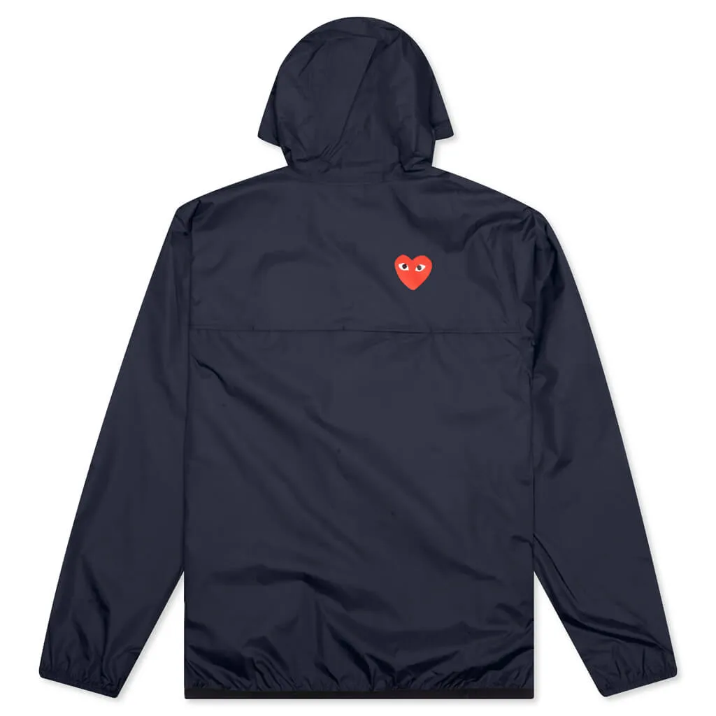 Comme Des Garcons PLAY x K-Way Le Vrai Zip Jacket - Navy