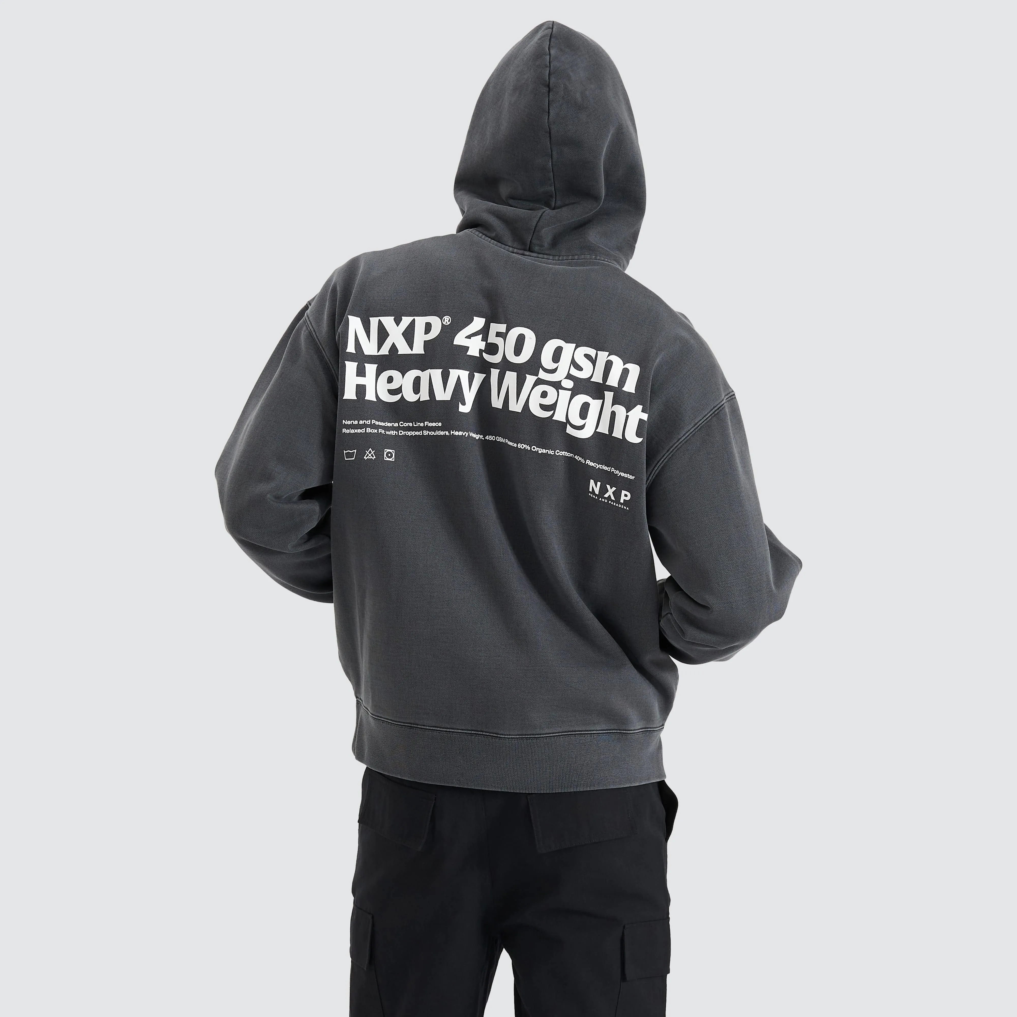 Core Line Heavy Box Fit Hoodie Pigment Asphalt