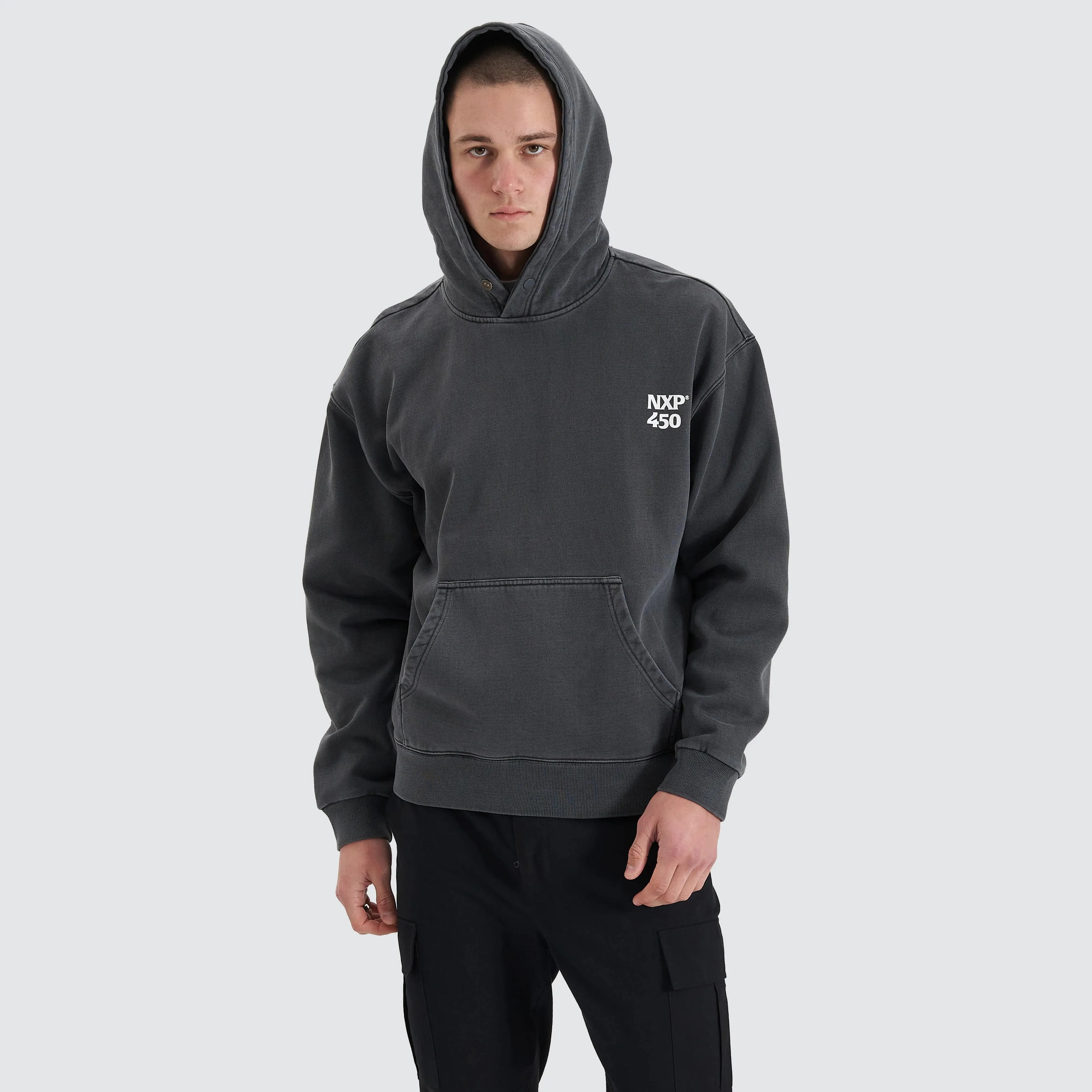 Core Line Heavy Box Fit Hoodie Pigment Asphalt