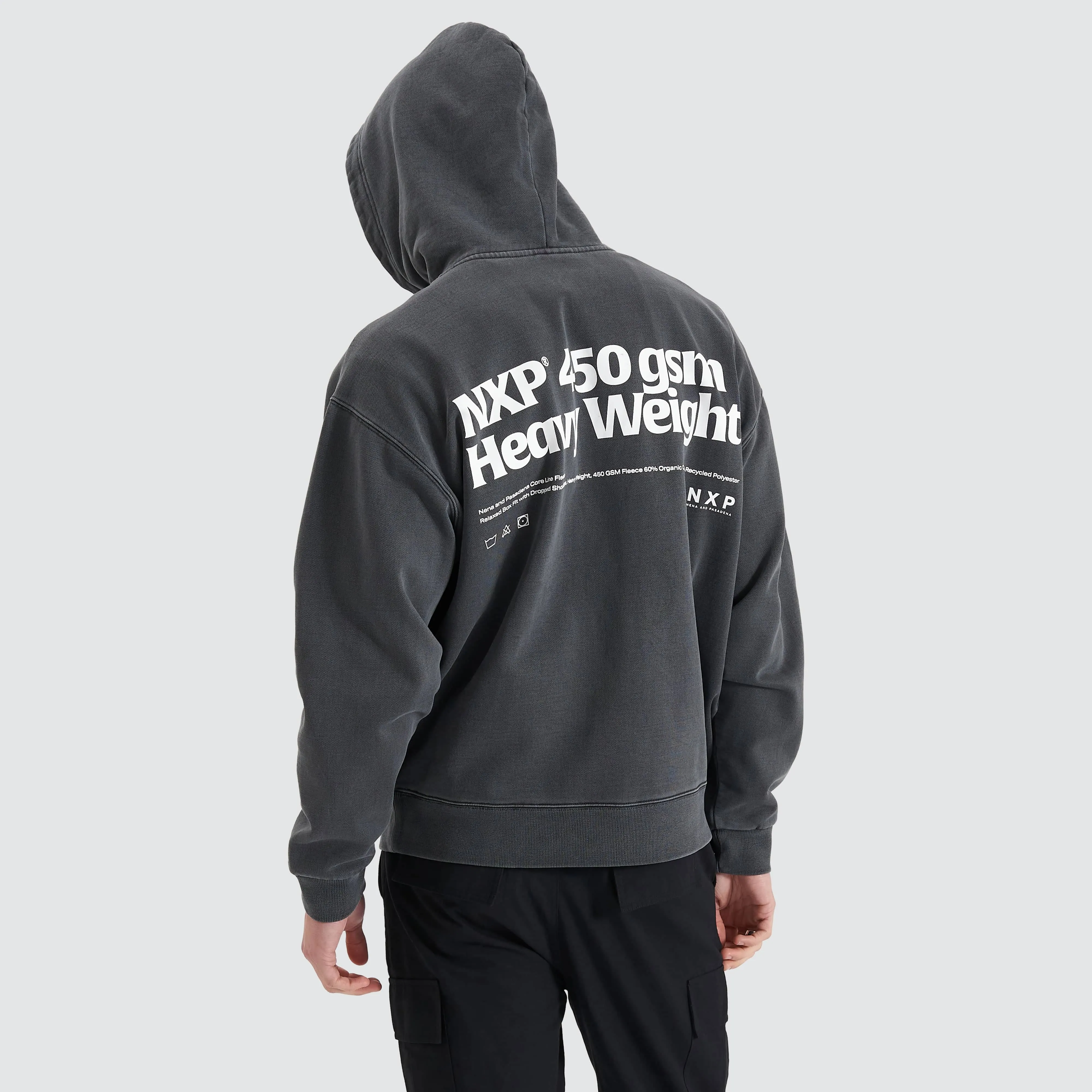 Core Line Heavy Box Fit Hoodie Pigment Asphalt