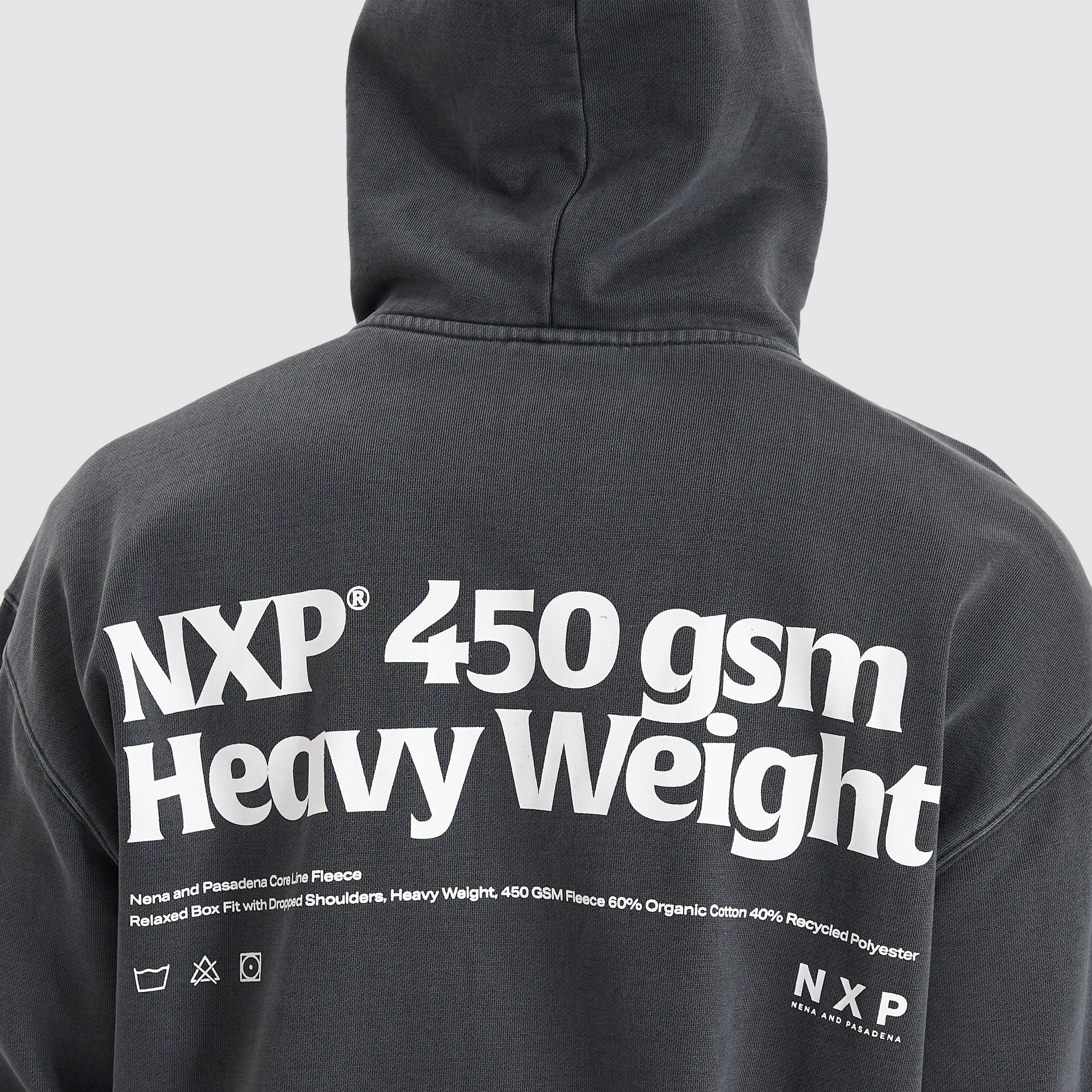 Core Line Heavy Box Fit Hoodie Pigment Asphalt