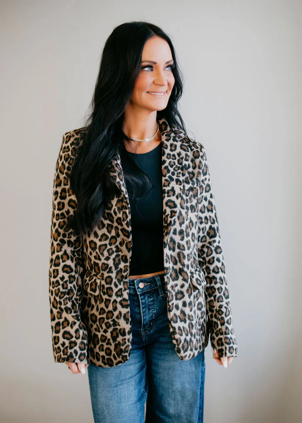 Cosette Leopard Print Blazer