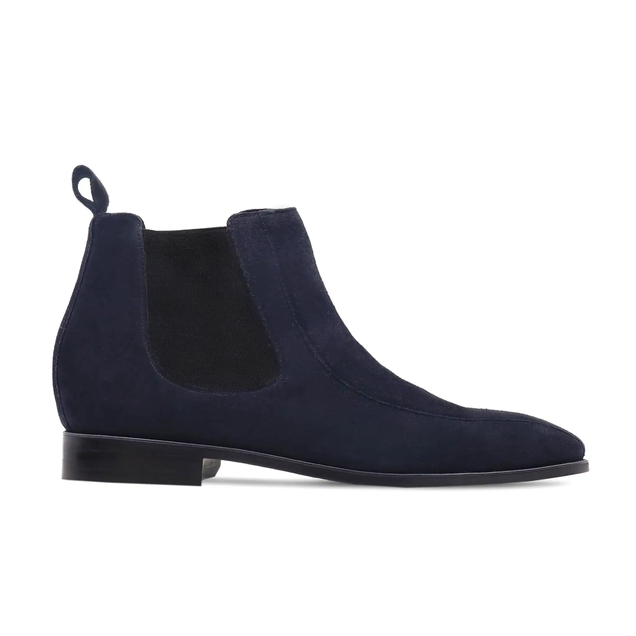 Damas - Men's Navy Blue Kid Suede Chelsea Boot