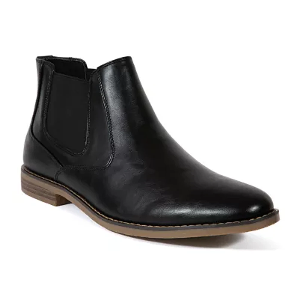 Deer Stags Mens Hal Block Heel Chelsea Boots