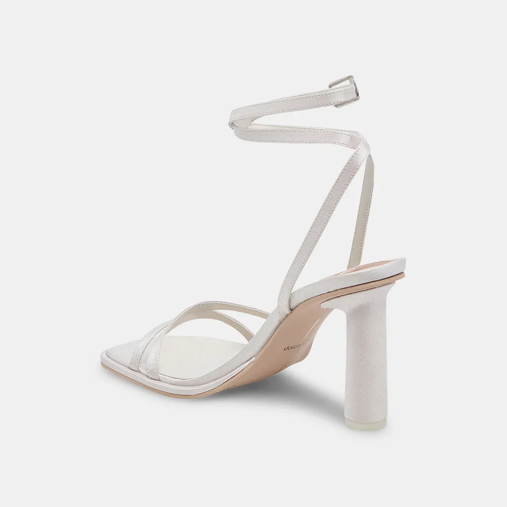 DISERE Heels Off White Satin | Designer White Satin Heels– Dolce Vita 6915497754690