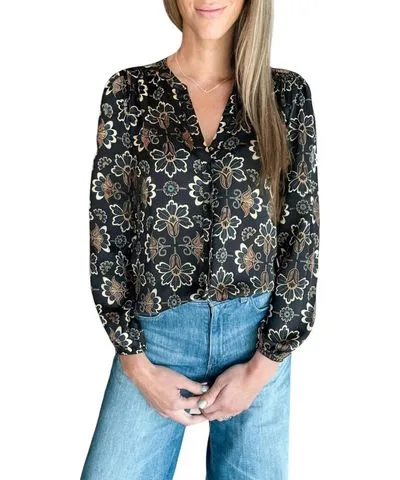 Drew Jalen Long Sleeve Blouse In Dakota