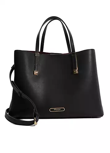 Dune London Black Dorry Medium Tote Bag | Kaleidoscope